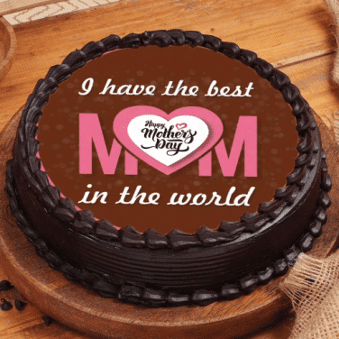 Mothers Day Chocolate Photo Cake